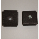 1AX Abrasive Square Pad 2x2x3/8x1/4-20 Bolt 80x